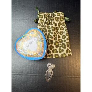 Brighton Decorative Heart-Shaped Bookmark Clip w/Bag and Heart Tin